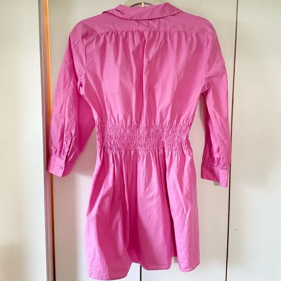 Zara Vibrant Pink Mini Dress 💖 Size M 100% cotton - Picture 4 of 7